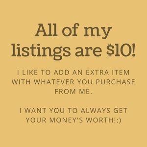 All of my listings are $10!